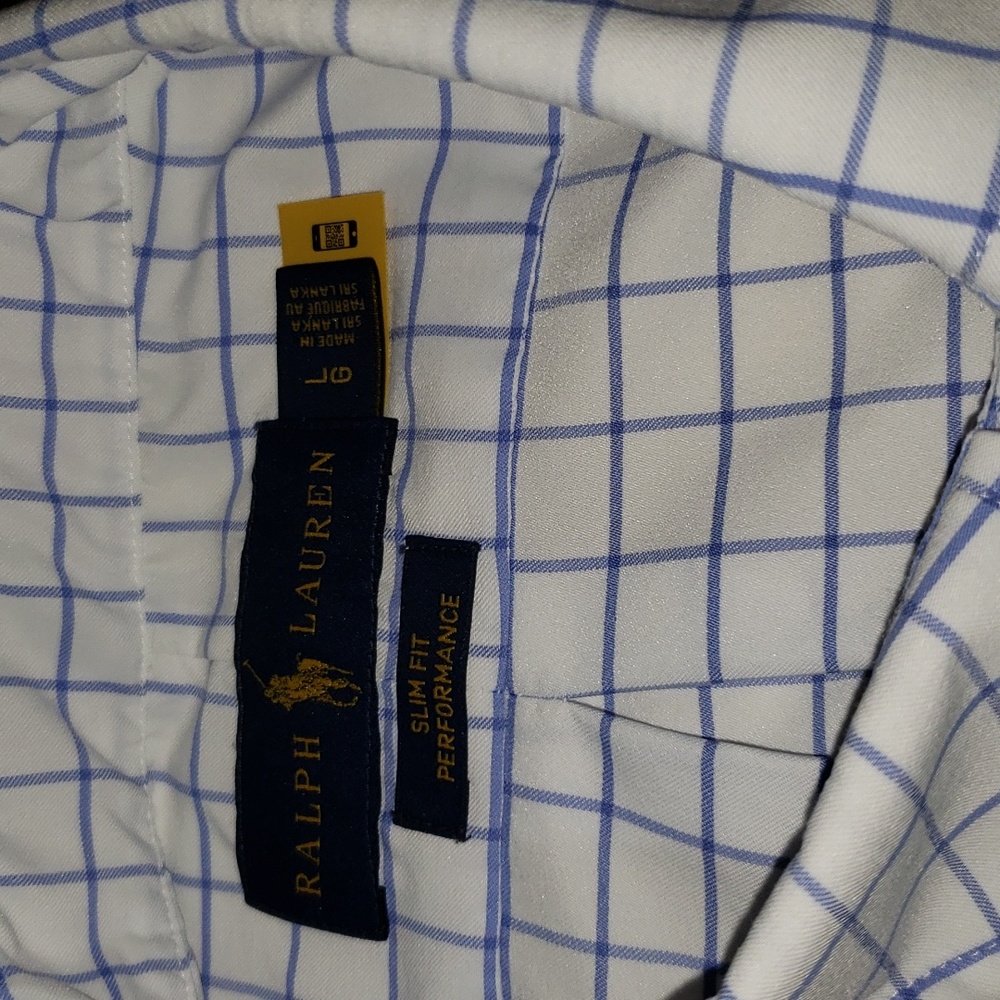 Ralph Lauren slim fit performance button down, size large
